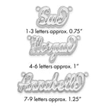 10Kk Yellow Gold 3D Diamond-cut Name Plate view