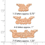 Sterling Silver/Gold-plated 3D Satin Diamond-cut Hearts Name Plate view 15