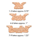 Sterling Silver/Gold-plated 3D Satin Diamond-cut Hearts Name Plate view 11