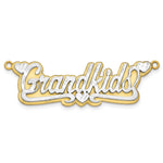 Sterling Silver/Gold-plated 3D Satin Diamond-cut Hearts Name Plate view 24