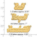 Sterling Silver/Gold-plated 3D Satin Diamond-cut Name Plate view 20