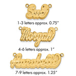 Sterling Silver/Gold-plated 3D Satin Diamond-cut Name Plate view 16