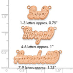 Sterling Silver/Gold-plated 3D Satin Diamond-cut Name Plate view 15