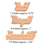 Sterling Silver/Gold-plated 3D Satin Diamond-cut Name Plate view 11