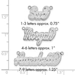 Sterling Silver/Gold-plated 3D Satin Diamond-cut Name Plate view 5