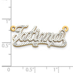 10k White Gold 3D Diamond Name Plate view 4