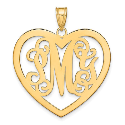 Sterling silver monogram pendant
