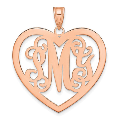 Sterling silver monogram pendant
