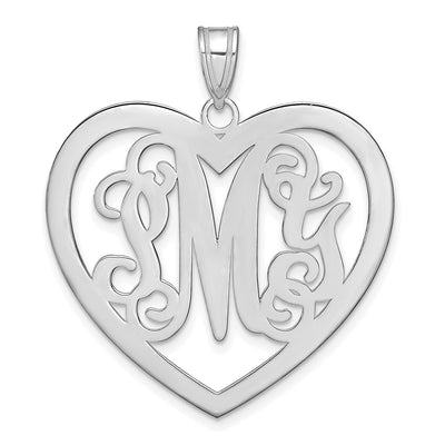 Sterling silver monogram pendant