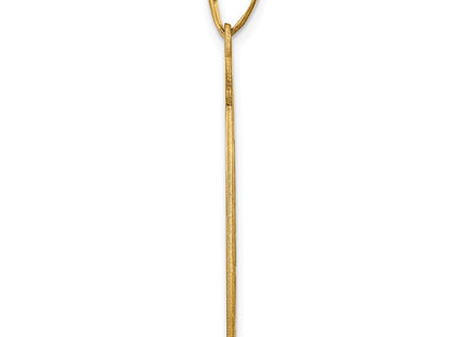 14K Yellow Gold Round Monogram Pendant, 32 x 29mm