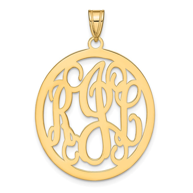 Sterling silver monogram pendant
