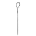 14K White Gold Round Monogram Pendant, 32 x 29mm view