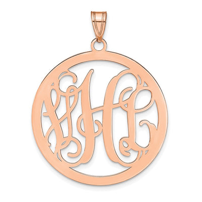 Sterling silver monogram pendant