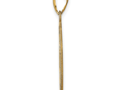 14K Yellow Gold Round Monogram Pendant, 25 x 28mm
