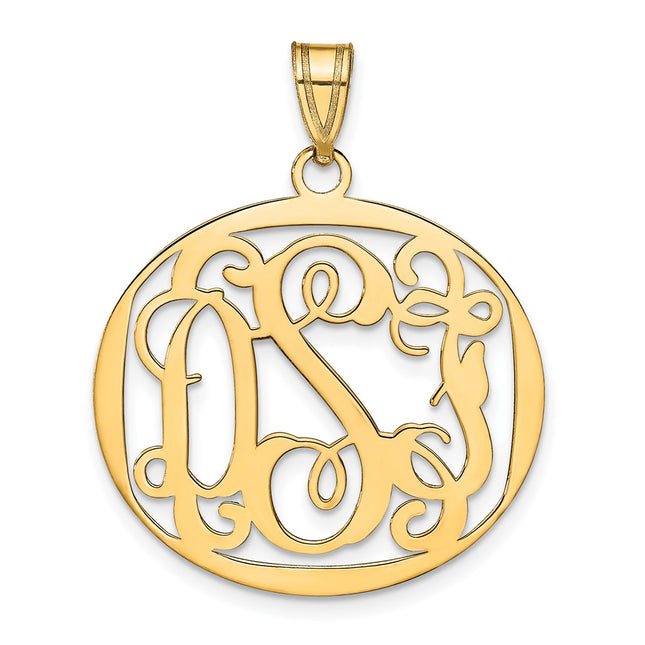 Sterling silver monogram pendant