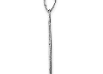 14K white gold monogram pendant, alternate view