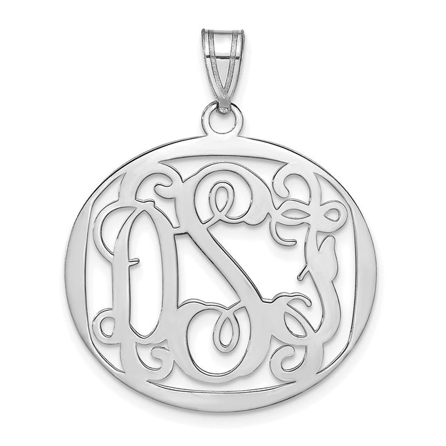 Sterling silver monogram pendant