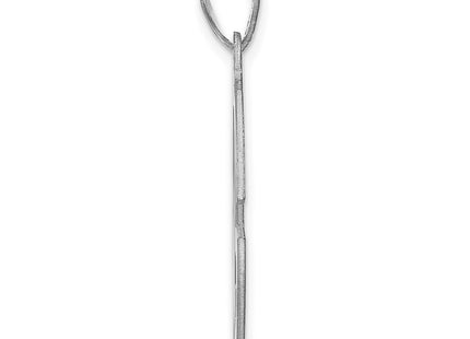 14K white gold monogram pendant, alternate view