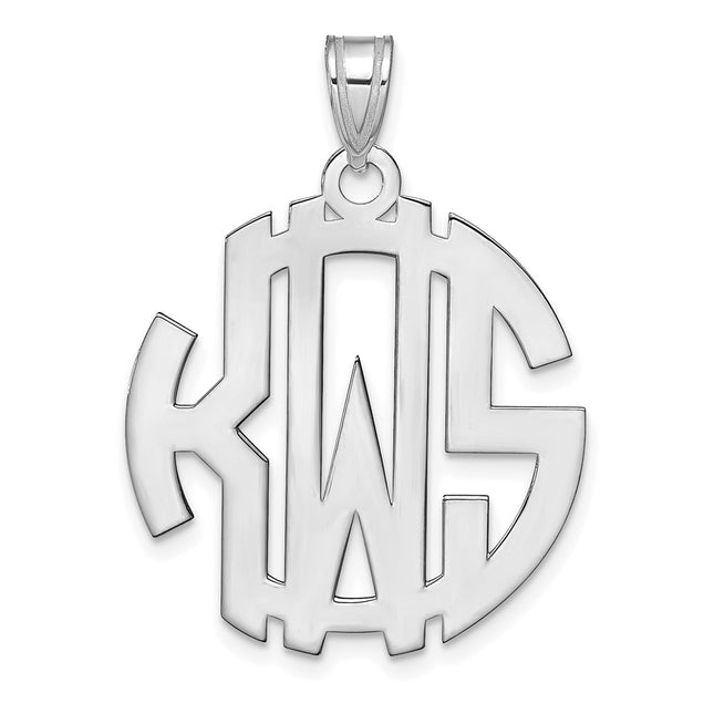 Sterling silver monogram pendant