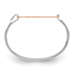 Sterling Silver/Rose-plated Monogram with Sterling Silver Bangle view