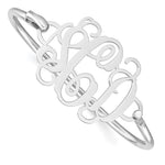 SS/Rhodium-plated Monogram with Sterling Silver Bangle view