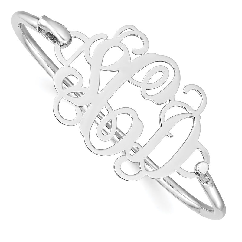 Sterling silver monogram bangle