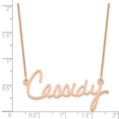 14K Rose Gold Signature Necklace, 18 x 1.5mm
