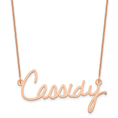 14K Rose Gold Signature Necklace, 18 x 1.5mm