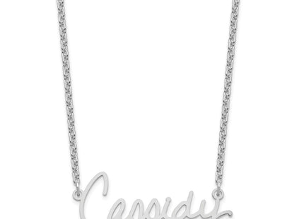 14K white gold signature necklace, alternate view