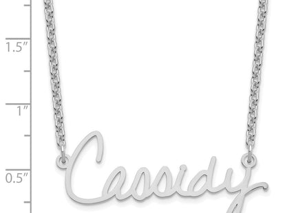 14K white gold signature necklace, another view