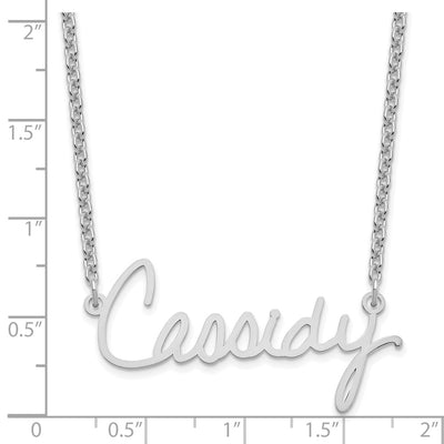 14K White Gold Signature Necklace, 18 x 1.5mm