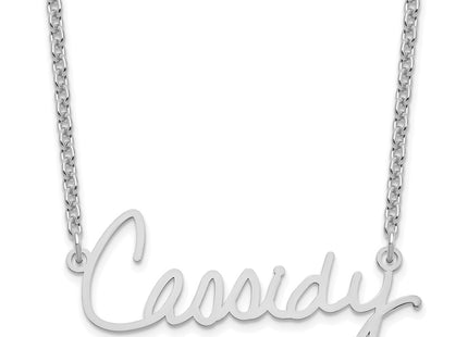 14K white gold signature necklace
