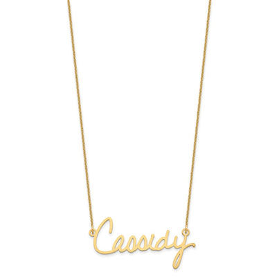 14K Yellow Gold Signature Necklace, 18 x 1.5mm
