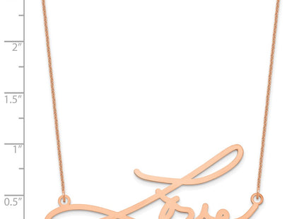 14K rose gold signature necklace, alternate view