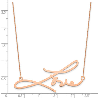 14K Rose Gold Signature Necklace, 18 x 2mm
