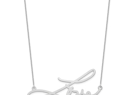 10K white gold signature necklace, alternate view