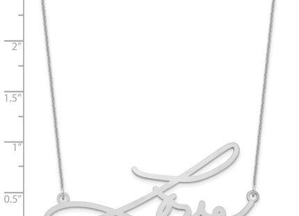 10K white gold signature necklace, another view