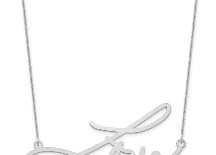 14K white gold signature necklace