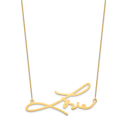 14K Yellow Gold Signature Necklace, 18 x 2mm