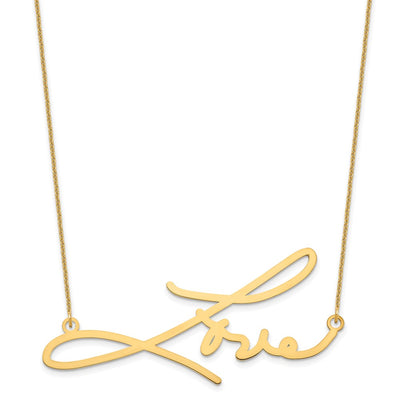 14K Yellow Gold Signature Necklace, 18 x 2mm