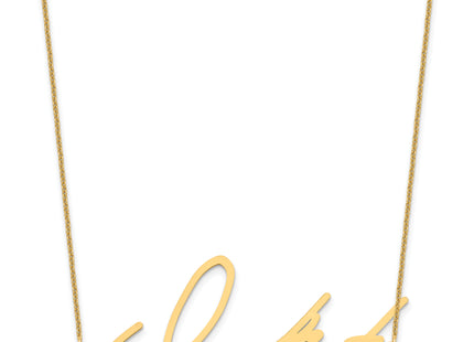 14k Yellow Gold Signature Necklace, 18 x 2mm