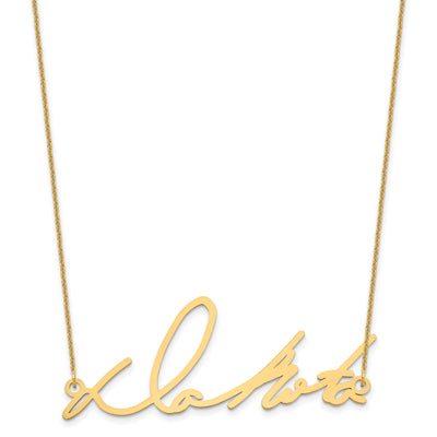 14K Yellow Gold Signature Necklace, 18 x 2mm