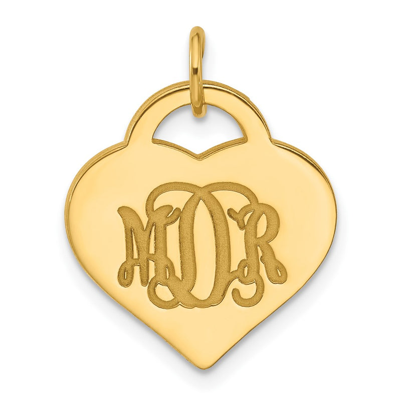 Sterling silver monogram charm