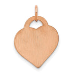 Sterling Silver/Rose-plated Monogram Heart Charm view