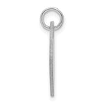 Sterling Silver/Rhodium-plated Monogram Heart Charm view 3