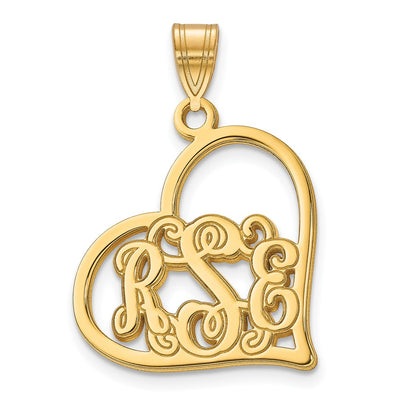 Sterling silver heart pendant