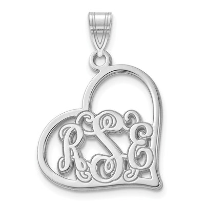 Sterling silver heart pendant