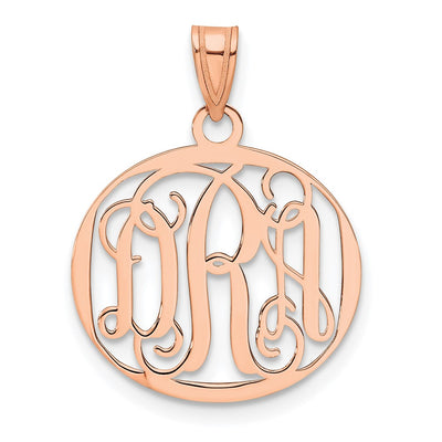Sterling silver monogram pendant