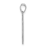 10K White Gold Small Round Monogram Pendant view