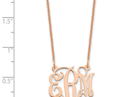 14k Rose Gold Small Monogram Necklace (Style XNA528R)